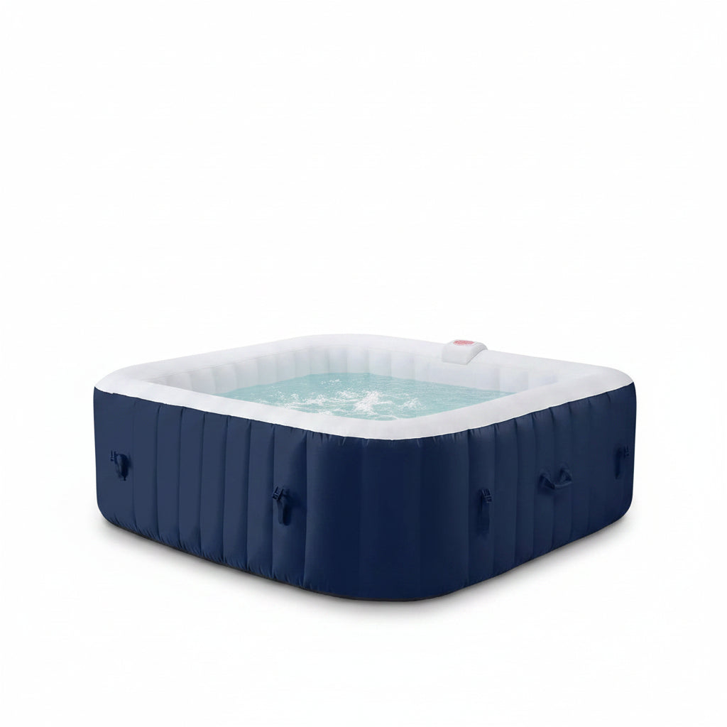 Hot Tub for 4-6 Person,  Outdoor Patio Large Inflatable Hot Tub Home SPA, with 130Pcs Massage Jets, 910L, 4 Filters, 2 Cup Holders, Lockable Cover, Storage Bag, Max 104℉, 73In, Navy