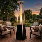 48,000 BTU Pyramid Standing Patio Heater Propane Heater for Outdoor Use with Wheels Ideal for Backyard Balcony 6-8