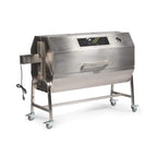 Heavy-Duty Commercial 125 LB Portable Electric Stainless Steel Hooded BBQ Rotisserie Grill With Viewing Window (SAK31975)