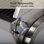 Heavy-Duty Commercial 125 LB Portable Electric Stainless Steel Hooded BBQ Rotisserie Grill With Viewing Window (SAK31975)